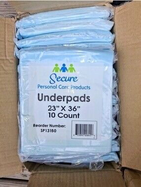 40 Secure Personal Care Products Underpads (4 Packages)